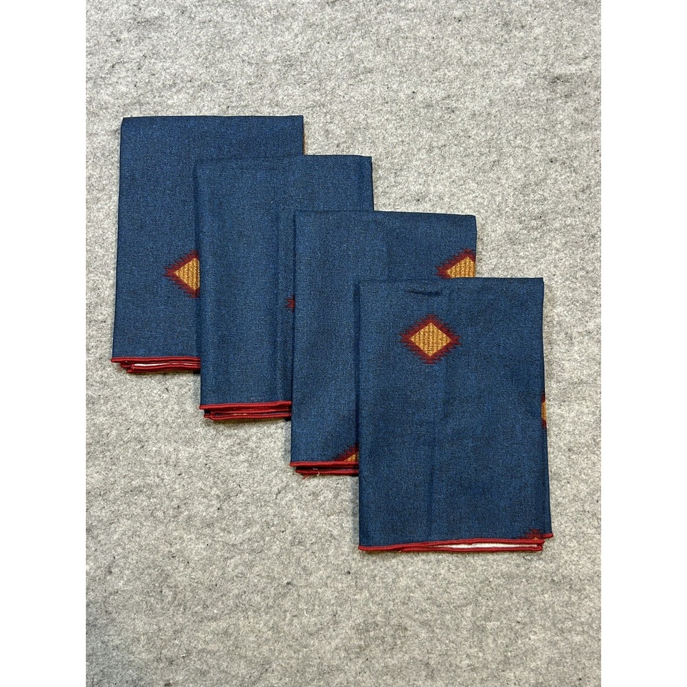 Longaberger Baskets SUNSET Napkins Squares fabric NEW 4 pack